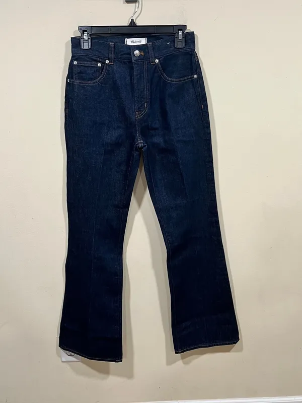 NWT Madewell The Vintage Flare Jean size 25 denim blue dark high rise - Image 4