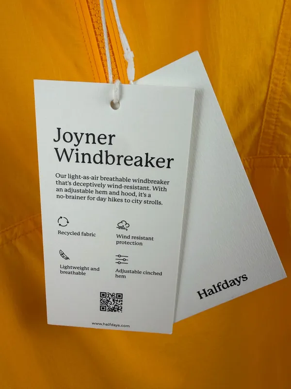 Halfdays Joyner Windbreaker Women’s Medium Zinnia Orange NWT - Image 3