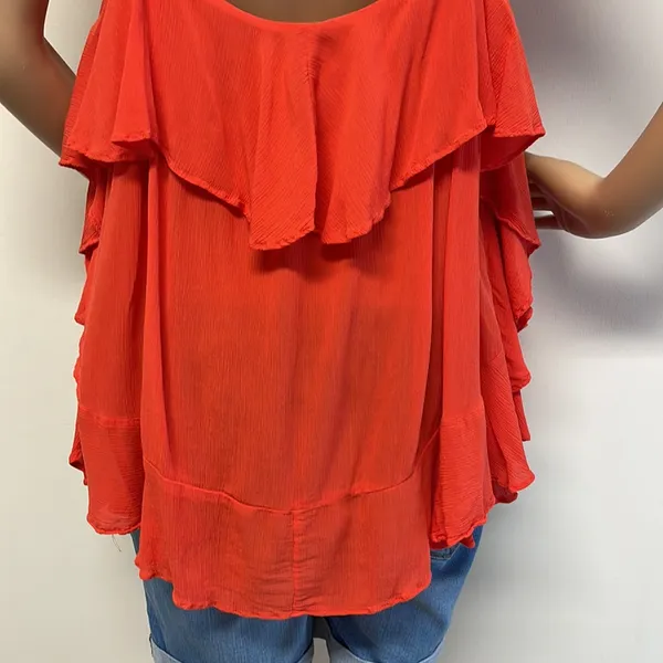 Free People Spaghetti Strap Ruffle Top - Image 6
