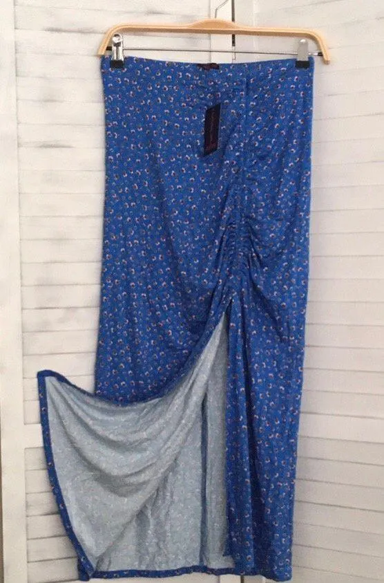 Blue Floral Skirt, Medium - Image 2