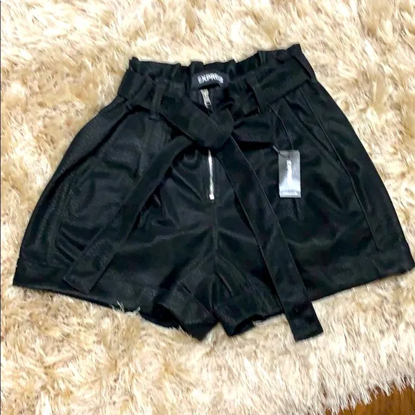 Express Super high waisted vegan leather short NWT - Image 2