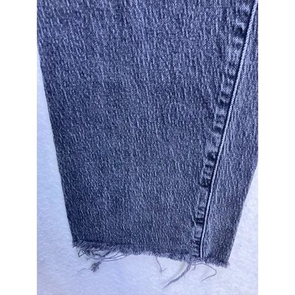Madewell Curvy Perfect Vintage Straight Jean Womens 26 Gray Raw‎ Hem Denim - Image 9