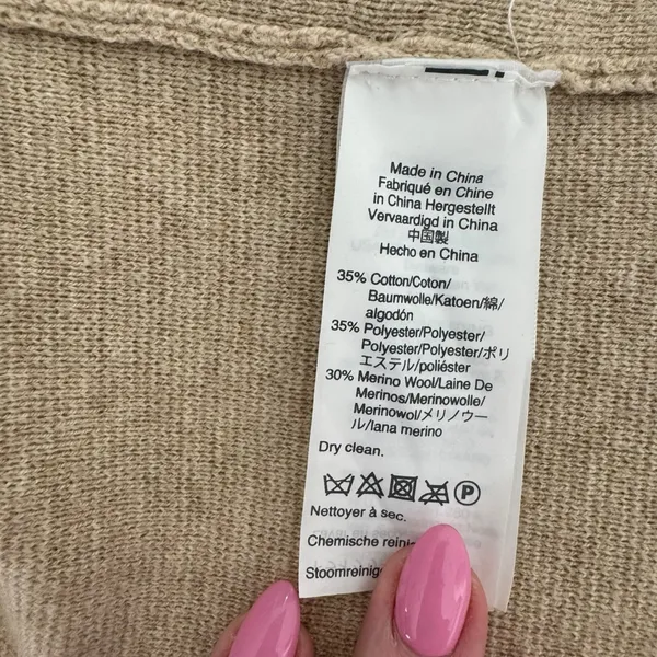 J.Crew - Sophie Open Front Sweater Blazer Beige Sz M - Image 7