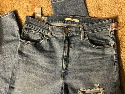 Levi's Distressed High Waisted Mom Jeans - Image 2