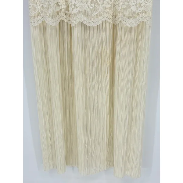 Vintage‎ Scott McClintock Ivory Cream Lace Pleated Dress Evening Gown Size 14 - Image 10