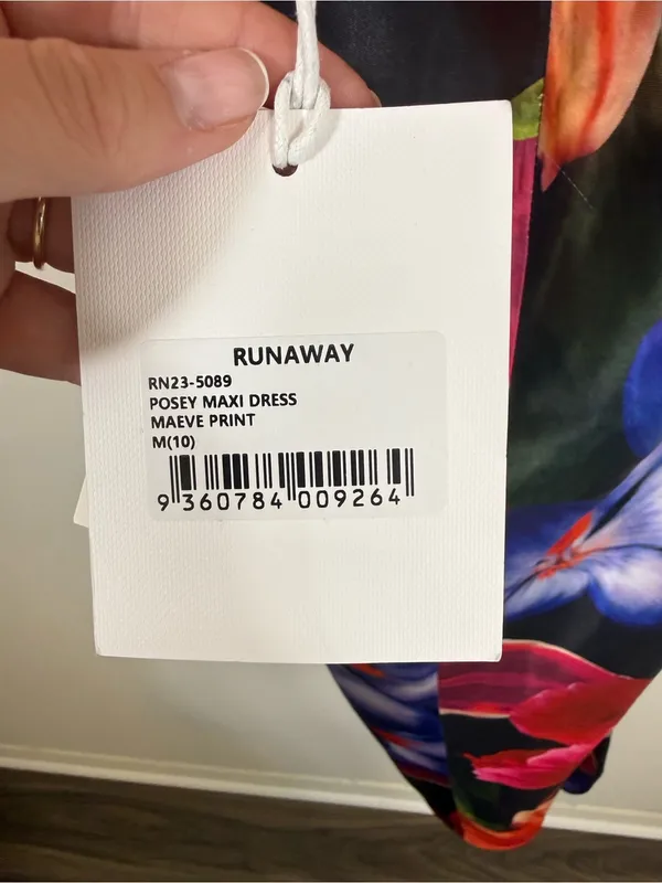 Runaway NWT Posey Maxi Dress Maeve Print Bold Multi Floral Medium - Image 8
