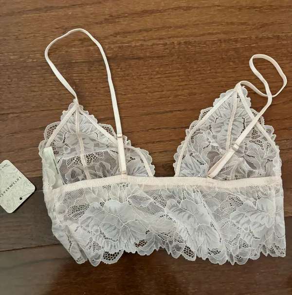 Free People NWT Women's Everyday Lace Longline Bralette - heavenly pink - Image 4