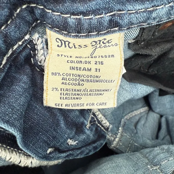 Miss Me Size 25 x 31 Blue‎ Jeans Denim Pants Signature Skinny Style Embellished - Image 6