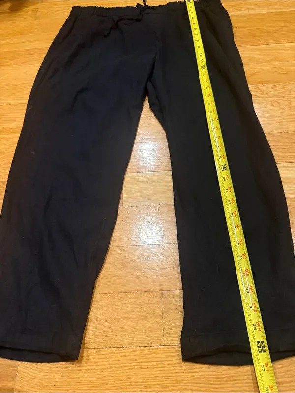 Old Navy black linen blend pants size large . - Image 7