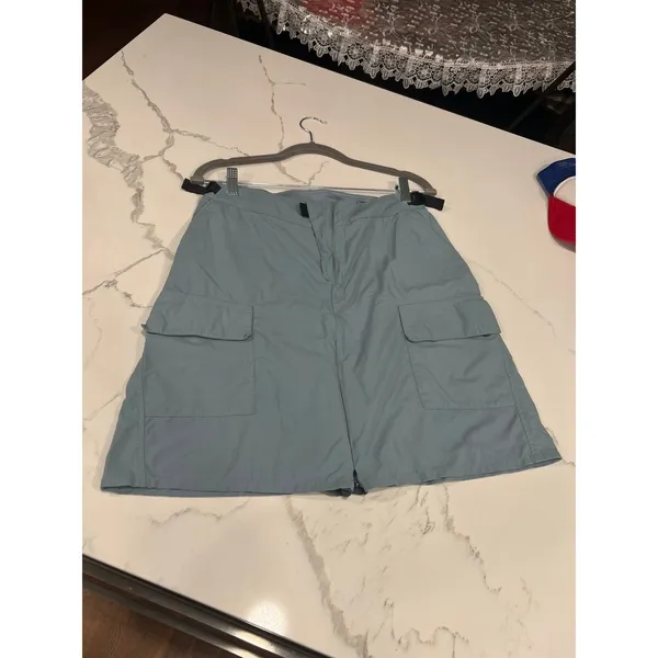 Patagonia Skirt Womens S Small Blue Cargo Pocket Front Zip A‎ Line Spli - Image 2