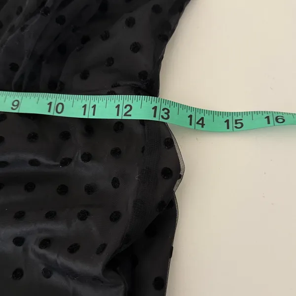 Jacquard Dress Sz 6 Halter Open Back Little Black Goth Evening Party‎ - Image 7