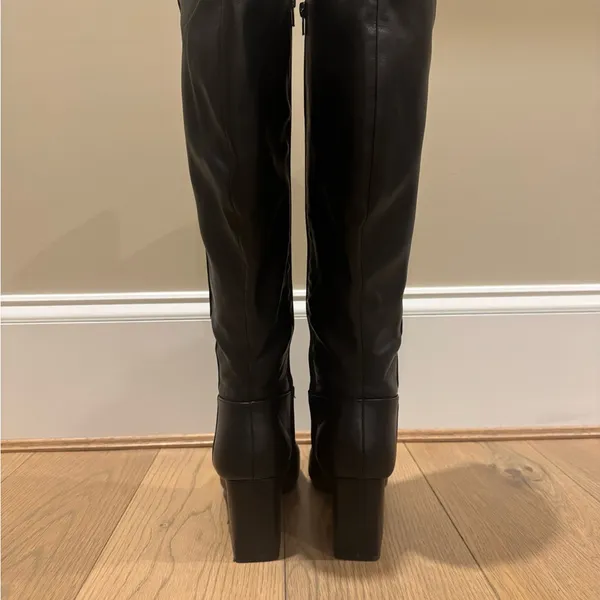 🍁 Journee Landree Wide Calf Black Heeled Boots, Size 11 - Image 7