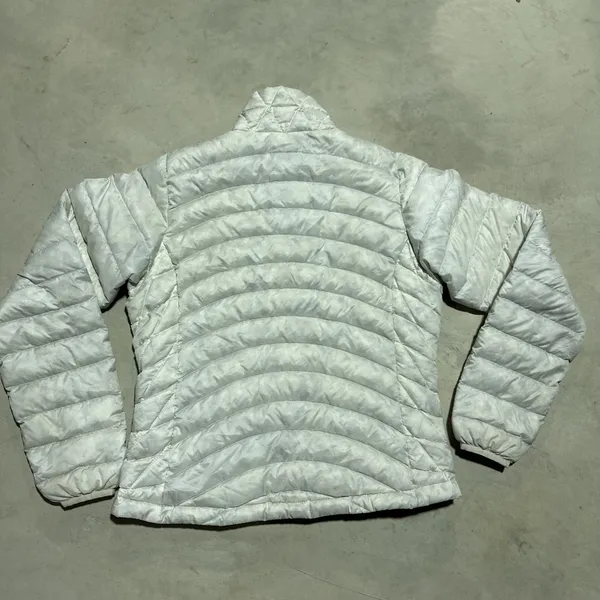 Patagonia Down Sweater Jacket Women's SZ Small L Quilted Puffer Full Zip Stained - Image 13