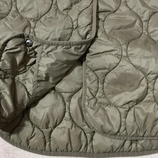 Dylan Los‎ Angeles Quilted Puffer Button Up Jacket Brown XS FLAW - Image 4