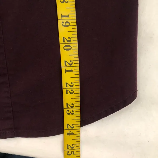 2000s Dark Purple Burgundy Hillard&Hanson button-up down office siren core shirt top blouse fitted corset waist ruched bust preppy dark academia #gothic - Image 6