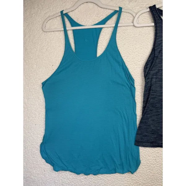 Lululemon Racerback Tank Top Womens Medium Blue Grey Swiftly Tech Run Yoga‎ Gym - Image 3