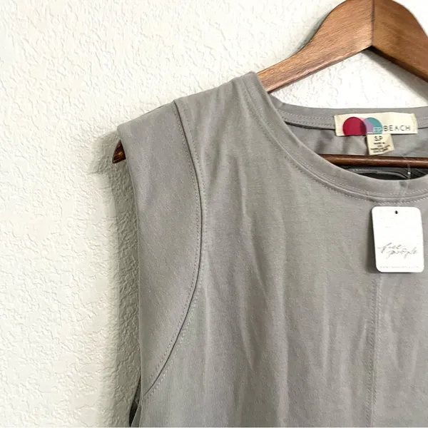 FP Beach Free People Womens Dress Gray Grey Maxi Cut Out Back Cotton Size Small - Image 5