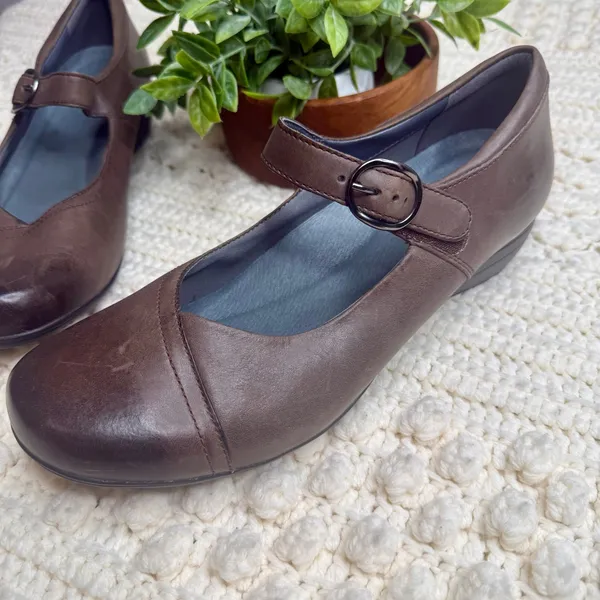 DANSKO Women’s 41 10.5 Fawna Mary Jane Wedge Comfort Shoe Chestnut Brown - Image 5