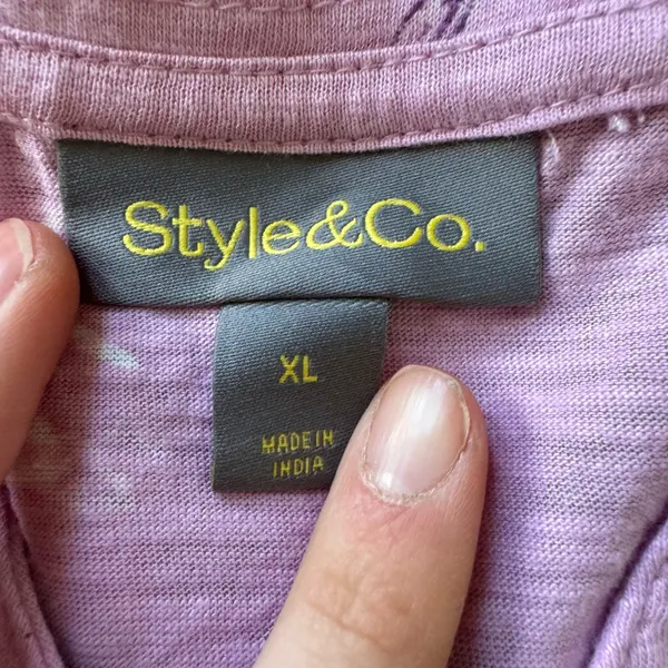 Style & Co. Floral Pintuck V-Neck Knit Top - Image 4