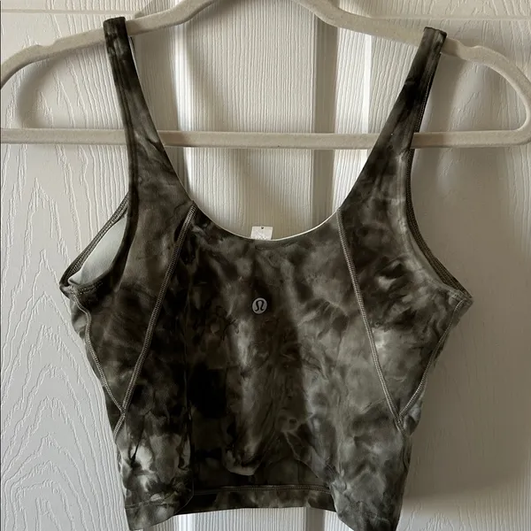 Lululemon Women Align Tank Diamond Dye Light Sage Army Green‎ Dark Green Sz 6 - Image 9