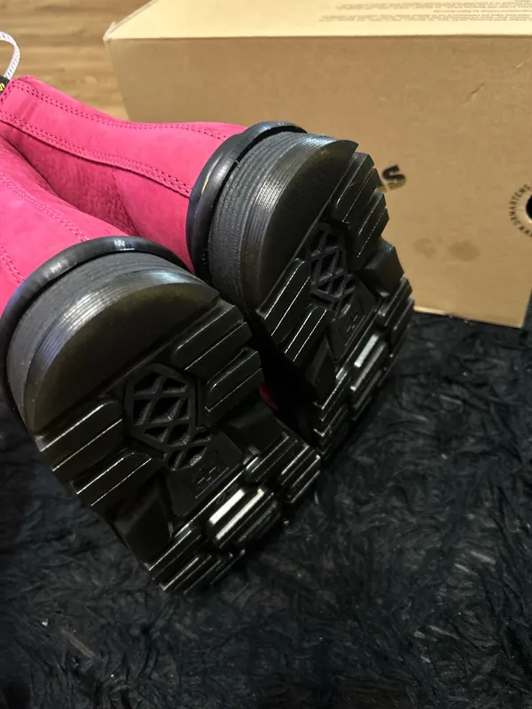 DR MARTENS Zebzag Rigger fuchsia leather boots shoes women’s 8 new - Image 5