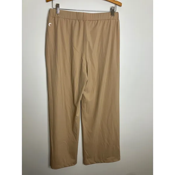 Zyia Active Wide Leg Pants Womens Medium Tan Excellent Stretch Pockets Yoga - Image 5