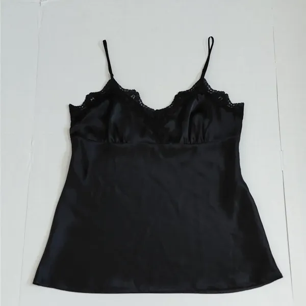 Rampage 90s Revival Y2K Satin Lingerie Cami Babydoll Top Sz XL Black Coquette Sleepwear - Image 3