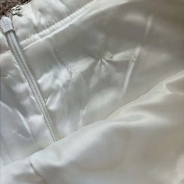 Alamour the Label‎ White Boucle Orelia Midi A-Line Skirt Size XL Bridal Wedding - Image 2