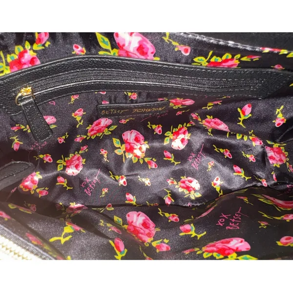 BETSEY JOHNSON Curtsy Stripe Structured Satchel BM19315 New with Tag MSRP $118 - Image 11