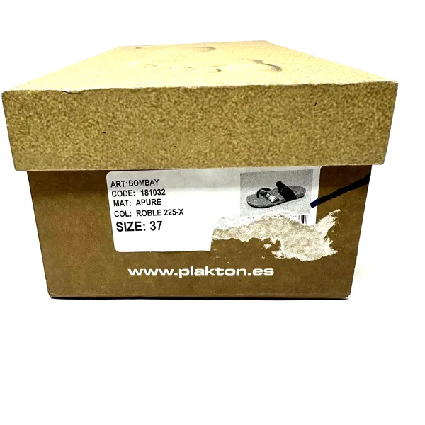 Plakton size 37 new in box Bombay sandals leather tan brown‎ - Image 2