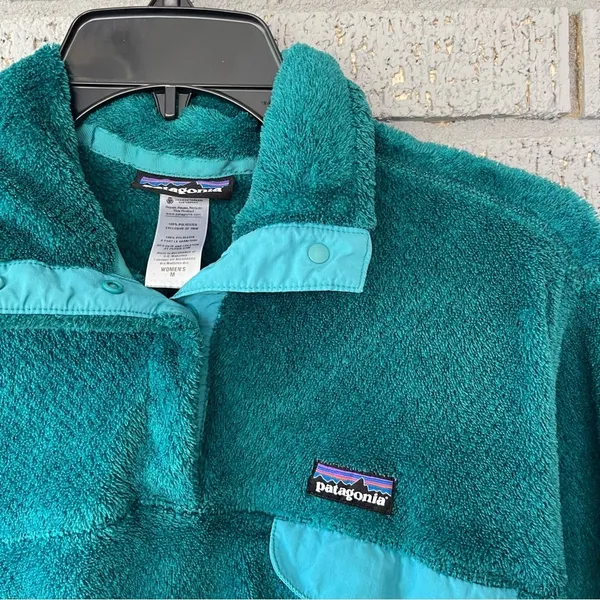 Patagonia Re-Tool Snap-T Pullover Jacket Teal Blue Green Size Medium - Image 3