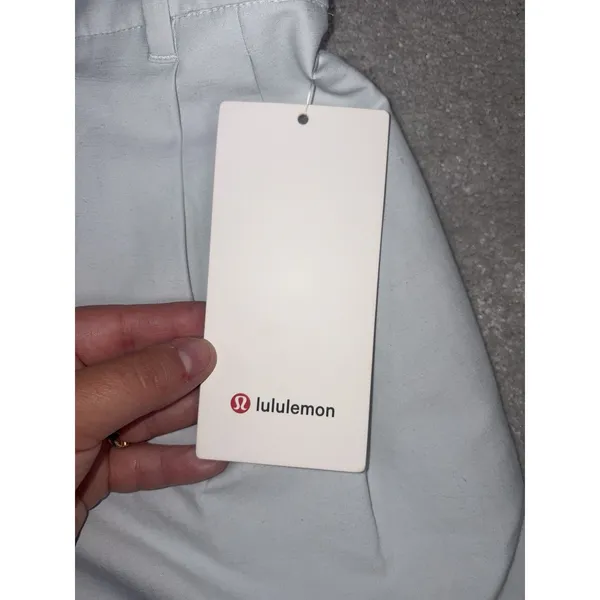 Lululemon Lululinen HR Short 6" Size 23 Womens Linen Shorts Ocean Air Blue - Image 3