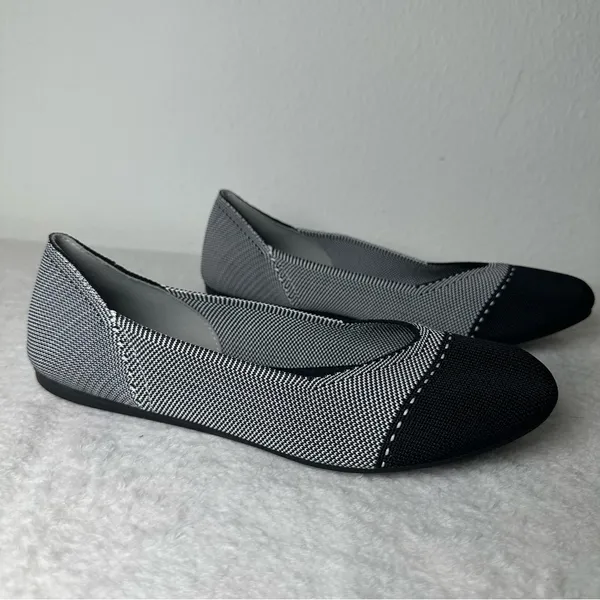 Bacia Flats Shoes Women Knit Ballet Flat Slip on Comfort Washable Dress Shoes - Image 4