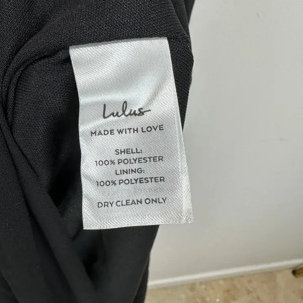 Lulus Thoughts of Hue Black Surplice Maxi Dress Chiffon Formal Evening 1X NWT - Image 10