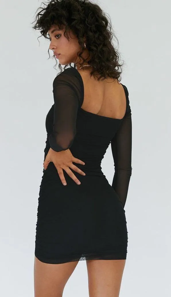 Princess Polly Charvi Mini Dress Black - Image 5