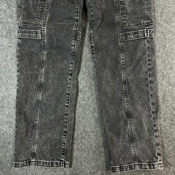 Gap Womens Cargo Jeans Washed Black High Rise Straight Leg Utility Pants 27 4S - Image 9