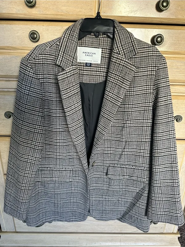 American Eagle Outfitters Plaid Blazer in Brown - Image 3