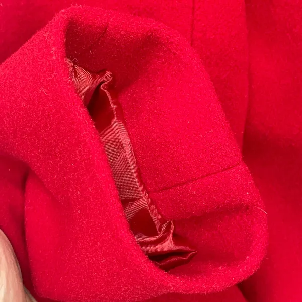 Vintage Saks Fifth Avenue Wool Blazer Nylon Cashmere Red Folio‎ Collection Women - Image 11