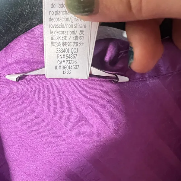 Victoria's Secret Satin Pajama Set Large Purple Logo Shorts Lightweight - Image 5