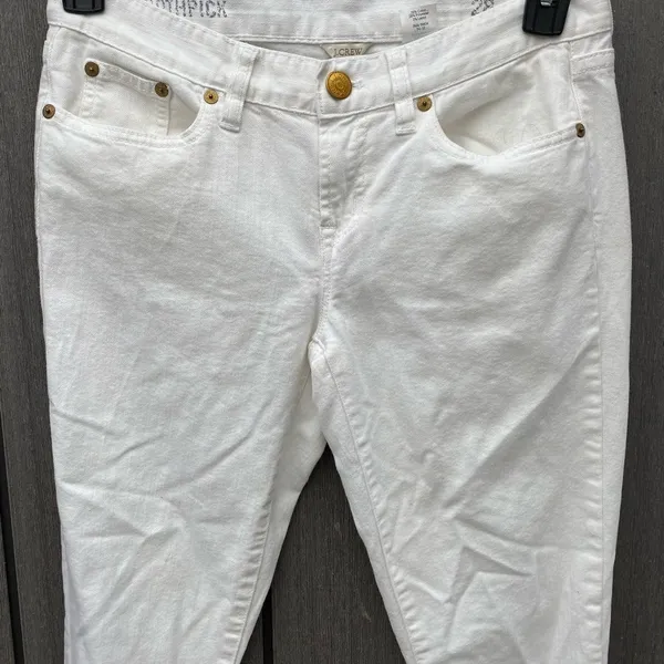 J. Crew‎ Ankle Toothpick Jeans White - Image 2