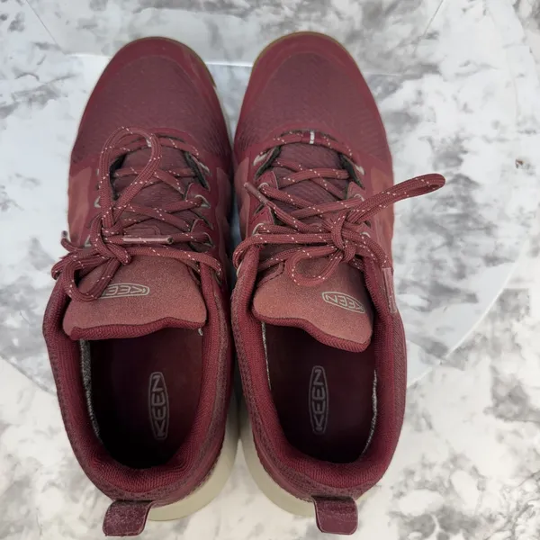 KEEN Explore Waterproof Hiking Shoes Size 7.5 Tawny Port Red Low Trail Sneakers - Image 8