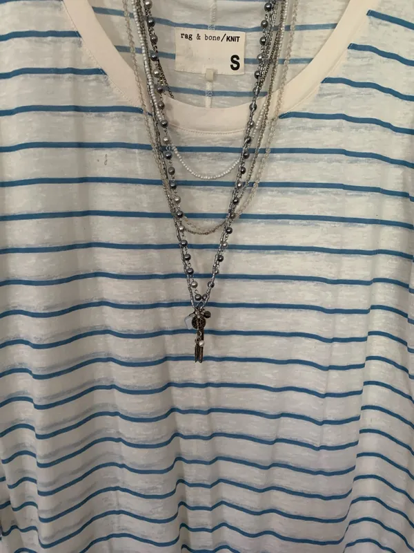 Retro Rag&Bone Faded Burnout Sheer Slub Tee Shirt - Image 4