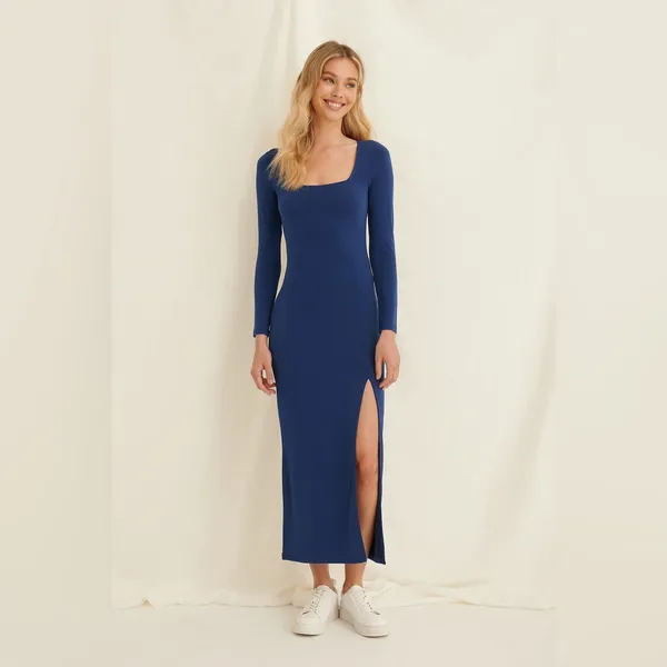 Pamela x Na-kd Blue Long Sleeve‎ Maxi Dress NWT Size XS - Image 2