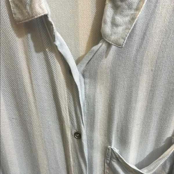 Cotton On Cream Powder Blue Relaxed Button Down Shirt - Image 4