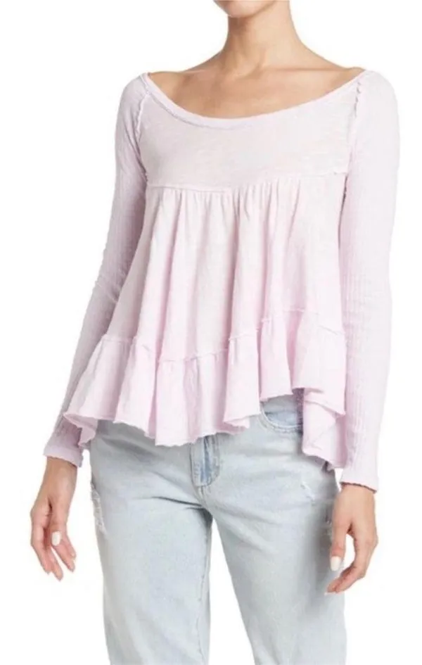 Free People Sundae Tee in Frost Lavender XS - Image 2