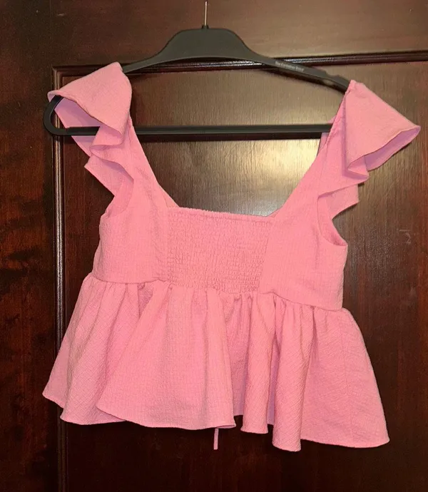 Urban Outfitters Pink Flowy Shirt - Image 3