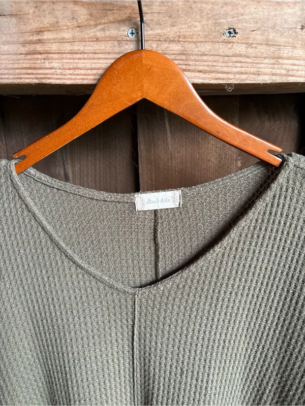 Altar’d State Olive Green Swing Thermal Long Sleeve - Image 2