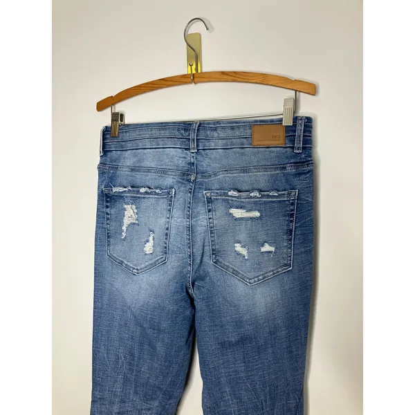 BKE denim Parker jeans high rise ankle skinny distressed destroyed women size 29 - Image 6