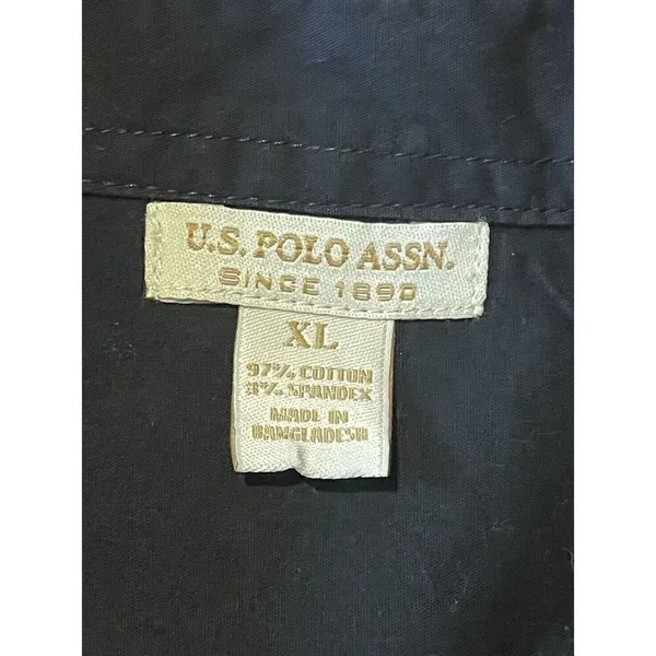 U.S. Polo Assn. Women's Long Sleeve Stretch Black Cotton Pullover Shirt Size XL - Image 2