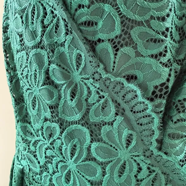 Missmay Green Lace Long Sleeve Dress XL | Retro, Goth Grunge Elegant Party - Image 4